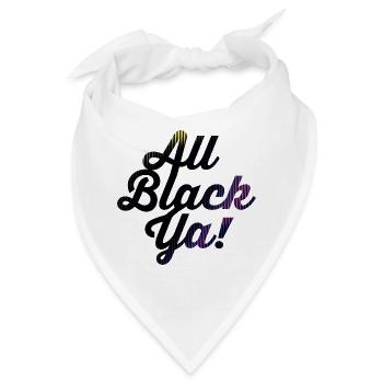 All Black Ya Neon Streifen Schrift - Bandana - Weiß - Vorne