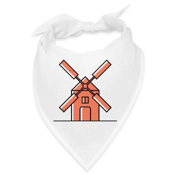 Windmühle Icon - Bandana - Weiß - Vorne