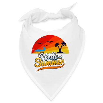 Hallo Sommer – Tropische Sonnenstrahlen - Bandana - Weiß - Vorne