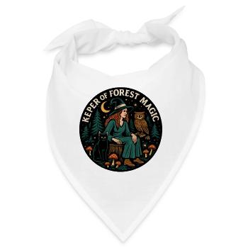 Waldzauber Waldhexe Patch - Bandana - Weiß - Vorne
