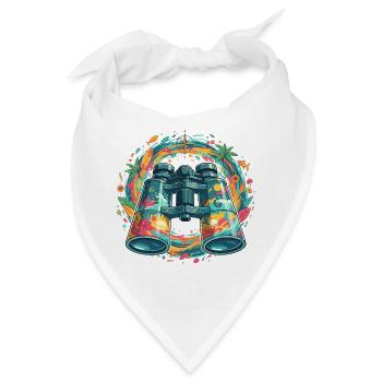 Tropen-Entdecker Binokular-Illustration - Bandana - Weiß - Vorne