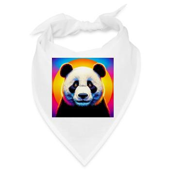 Panda - Bandana - Weiß - Vorne