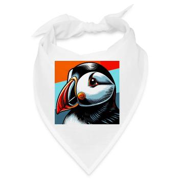 Papageitaucher - Bandana - Weiß - Vorne