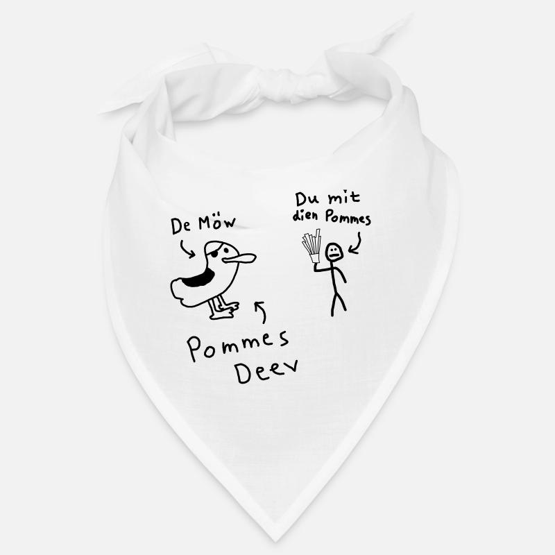 Pommes Deev Möw Dieb Möwe Plattdeutsch Bandana
