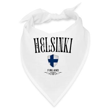Helsinki Souvenir, elegantes Design Helsinki - Bandana - Weiß - Vorne