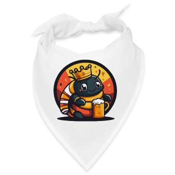 Wurm Bier Lustig - Bandana - Weiß - Vorne