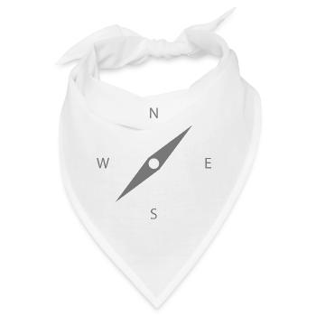 Nordstern Kompass Illustration - Bandana - Weiß - Vorne