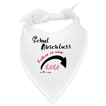 Schulabschluss Zukunft ist jetzt  - Bandana - Weiß - Vorne