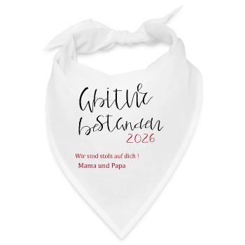 Abitur bestanden - Bandana - Weiß - Vorne