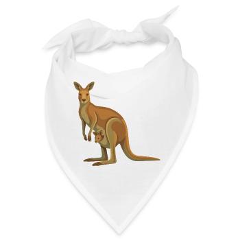 Känguru Familie im Vektorstil - Bandana - Weiß - Vorne