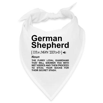 Deutscher Schäferhund Bedeutung - Bandana - Weiß - Vorne