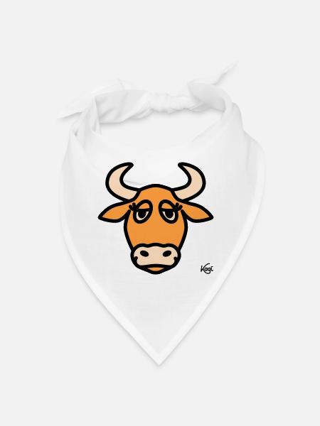 Stier groß - Bandana - Weiß