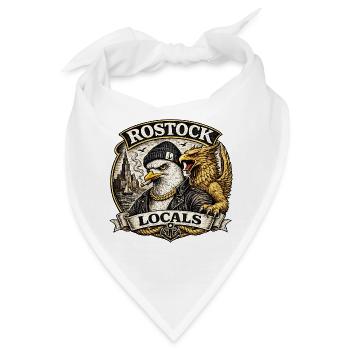 Rostock Locals Greif und Möwe - Bandana - Weiß - Vorne