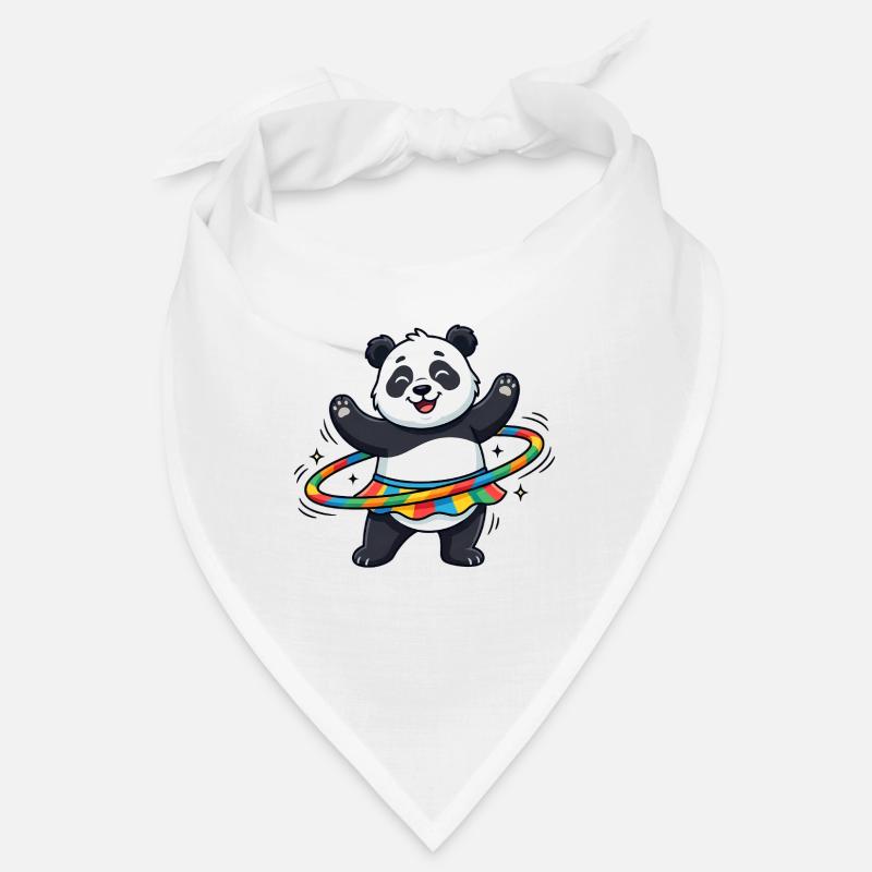 Rainbow Panda Hula-Hoop Bandana