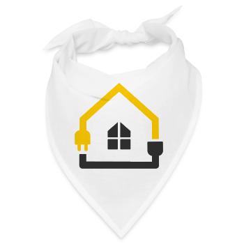 Elektriker Haus Steckdose Smart Home - Bandana - Weiß - Vorne