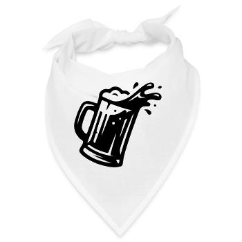 Bierglas Symbol Weizenbier - Bandana - Weiß - Vorne