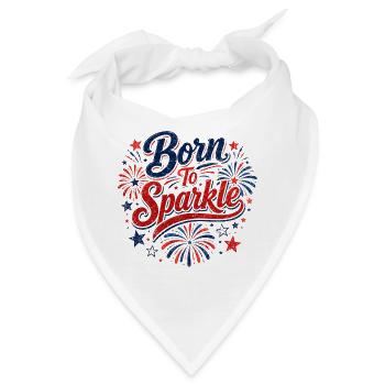 Geboren zum Funkeln am 4. Juli - Bandana - Weiß - Vorne