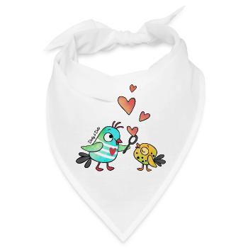 Dody und Dots- Seifenblasenherzen - Bandana - Weiß - Vorne