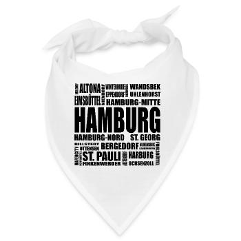 Hamburg auf einen Blick – von Altona bis Wandsbek - Bandana - Weiß - Vorne