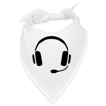 Kopfhörer headset Geschenk  - Bandana - Weiß - Vorne