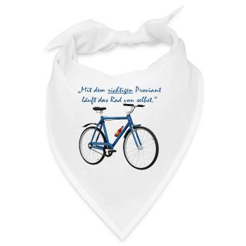 Fahrrad und Bier - Bandana - Weiß - Vorne