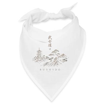 Bushidō Tokio Landschaft Gold - Bandana - Weiß - Vorne