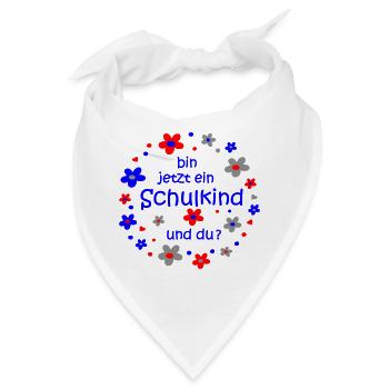 bin jetzt ein Schulkind - Bandana - Weiß - Vorne