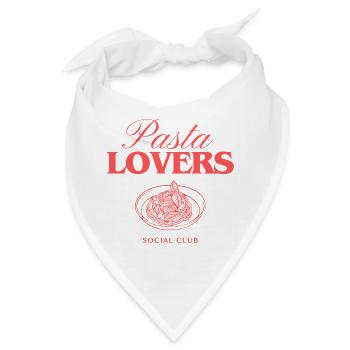 Pasta Lovers Social Club – Pasta Design - Bandana - Weiß - Vorne