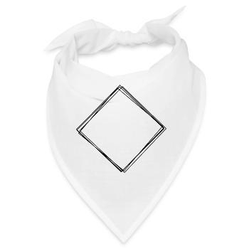 Raute handgezeichnet - Bandana - Weiß - Vorne