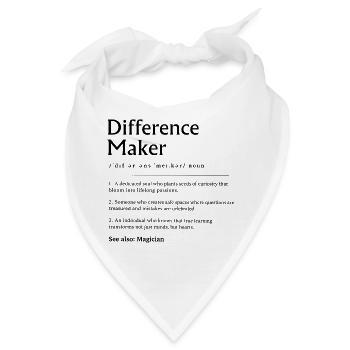 Difference Maker Lehrer-Geschenkschule - Bandana - Weiß - Vorne