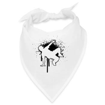 Geschenkidee für einen Hip-Hop-Tänzer mit B-Boying - Bandana - Weiß - Vorne