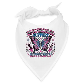Emotionale Unterstützung Butterfly Y2K - Bandana - Weiß - Vorne