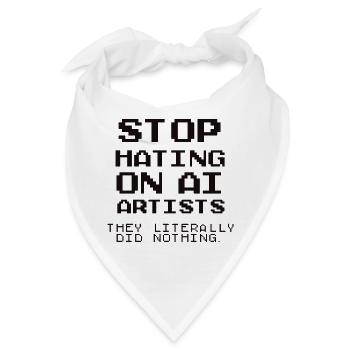 Stoppt KI-Künstler! Anti-KI-Kunst - Bandana - Weiß - Vorne
