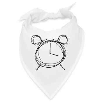 Wecker handgezeichnet - Bandana - Weiß - Vorne