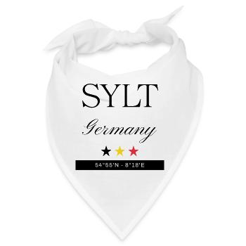 Sylt Deutschland Souvenir – Reise minimalistisch - Bandana - Weiß - Vorne