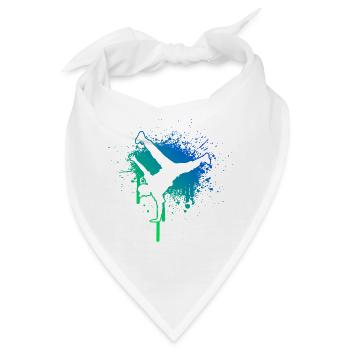 Geschenkidee für einen Hip-Hop-Tänzer mit B-Boying - Bandana - Weiß - Vorne