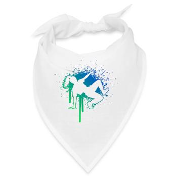 Geschenkidee für eine Breakdancerin mit Breakdance - Bandana - Weiß - Vorne