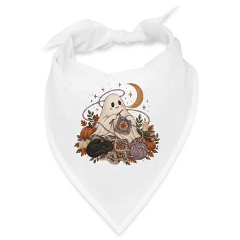 Cozy Ghost Knitting Autumn Night - Bandana - Weiß - Vorne