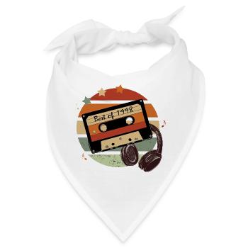 28. Geburtstag Jahrgang 1998 Retro Kassette - Bandana - Weiß - Vorne