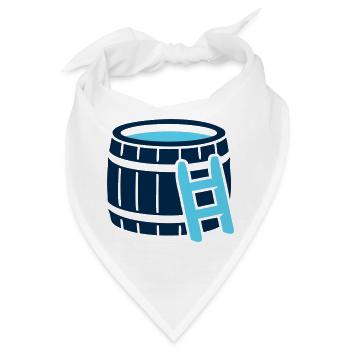 Eisbad Badefass Icon - Bandana - Weiß - Vorne