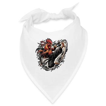 Karate Chicken - Bandana - Weiß - Vorne