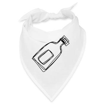 Flaschenpost handgezeichnet - Bandana - Weiß - Vorne