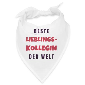 Beste Lieblingskollegin der Welt - Bandana - Weiß - Vorne