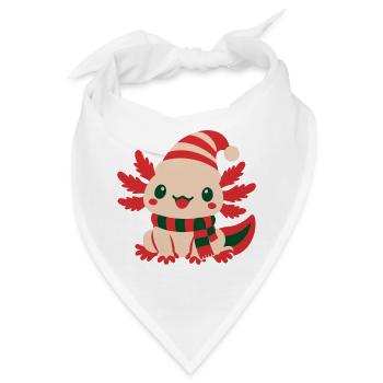 Axolotl Weihnachtsmuetze Icon - Bandana - Weiß - Vorne