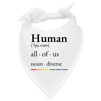 Mensch – LGBTQ+ Stolz - Bandana - Weiß - Vorne