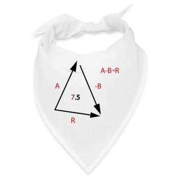 Algebraische Gleichung Typo Rot - Bandana - Weiß - Vorne