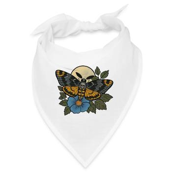 Schädelmotten-Mondblüte - Bandana - Weiß - Vorne