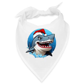Haie Weihnachten - Bandana - Weiß - Vorne