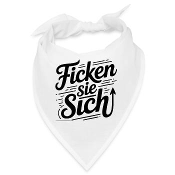 Fick dich Ficken sie sich Sprüche Mann Frau Fuck - Bandana - Weiß - Vorne
