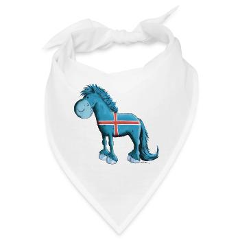 Der Isländer ist da - Bandana - Weiß - Vorne